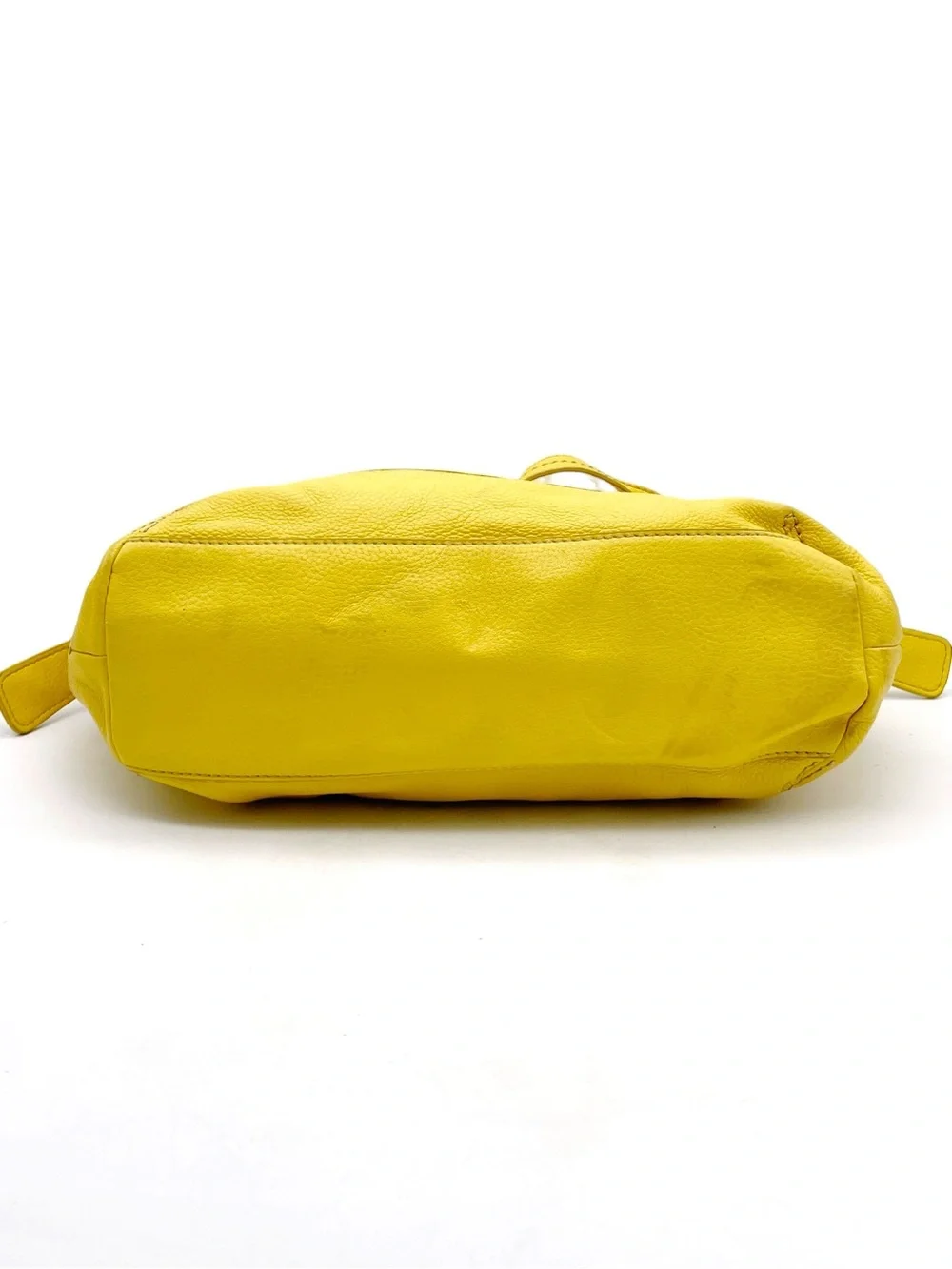 The Sak Kendra Hobo Shoulder Bag Mustard Yellow Leather Slouchy Zip Pocket Purse